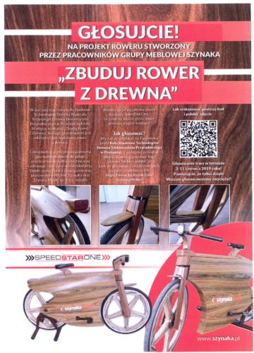 Głosujcie na projekt roweru stworzony przez pracowników Grupy Meblowej Szynaka!